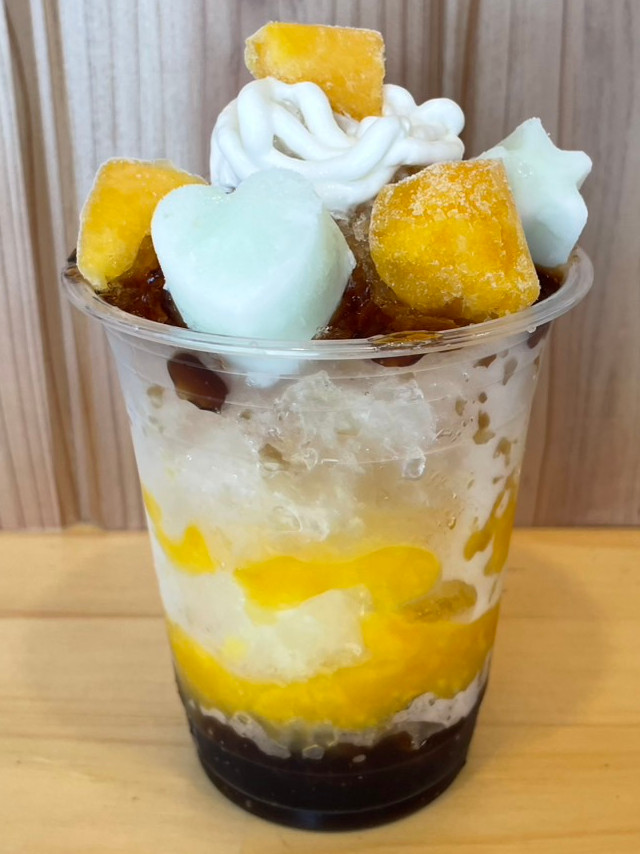 かき氷、コーヒー＆マンゴー