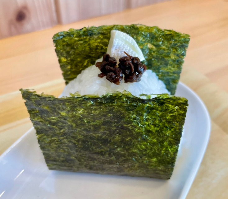 フリーペーパーの「おにぎり特集」に載せて頂ける当店自慢の「こだわりおにぎり２」その写真２です